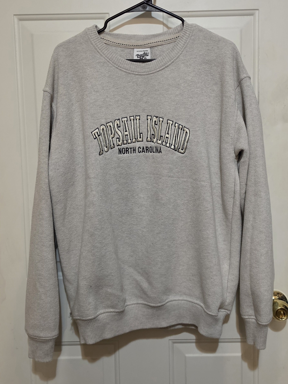 Topsail Island North Carolina Crewneck Sweatshirt - Light Gray